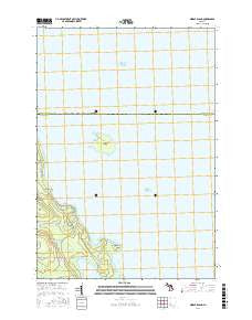 Middle Island Michigan Current topographic map, 1:24000 scale, 7.5 X 7.5 Minute, Year 2016