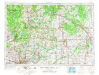 Midland Michigan Historical topographic map, 1:250000 scale, 1 X 2 Degree, Year 1954
