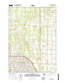 Midland North Michigan Current topographic map, 1:24000 scale, 7.5 X 7.5 Minute, Year 2016