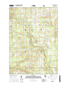 Mikado Michigan Current topographic map, 1:24000 scale, 7.5 X 7.5 Minute, Year 2016