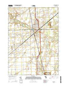 Milan Michigan Historical topographic map, 1:24000 scale, 7.5 X 7.5 Minute, Year 2014