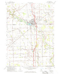 Milan Michigan Historical topographic map, 1:24000 scale, 7.5 X 7.5 Minute, Year 1967