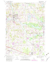 Milford Michigan Historical topographic map, 1:24000 scale, 7.5 X 7.5 Minute, Year 1969