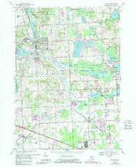 Milford Michigan Historical topographic map, 1:24000 scale, 7.5 X 7.5 Minute, Year 1969