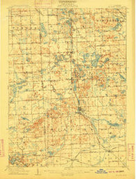 Milford Michigan Historical topographic map, 1:62500 scale, 15 X 15 Minute, Year 1909