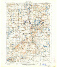 Milford Michigan Historical topographic map, 1:62500 scale, 15 X 15 Minute, Year 1909