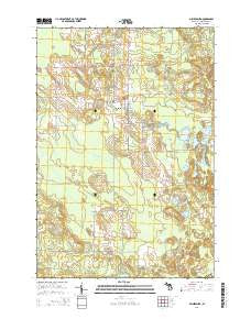 Millersburg Michigan Historical topographic map, 1:24000 scale, 7.5 X 7.5 Minute, Year 2014