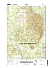 Moddersville Michigan Current topographic map, 1:24000 scale, 7.5 X 7.5 Minute, Year 2017