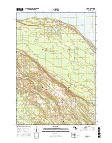 Moltke Michigan Current topographic map, 1:24000 scale, 7.5 X 7.5 Minute, Year 2016