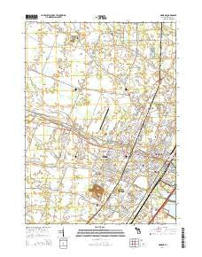 Monroe Michigan Historical topographic map, 1:24000 scale, 7.5 X 7.5 Minute, Year 2014