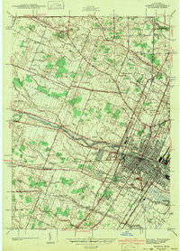 Monroe Michigan Historical topographic map, 1:24000 scale, 7.5 X 7.5 Minute, Year 1942