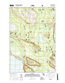 Moran Michigan Current topographic map, 1:24000 scale, 7.5 X 7.5 Minute, Year 2017