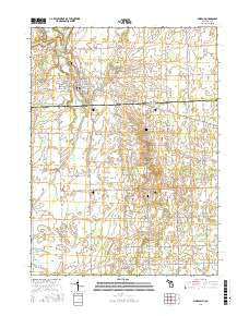 Morenci Michigan Current topographic map, 1:24000 scale, 7.5 X 7.5 Minute, Year 2016