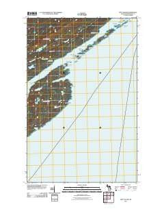 Mott Island Michigan Historical topographic map, 1:24000 scale, 7.5 X 7.5 Minute, Year 2011