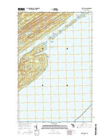 Mott Island Michigan Historical topographic map, 1:24000 scale, 7.5 X 7.5 Minute, Year 2014