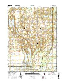Mottville Michigan Current topographic map, 1:24000 scale, 7.5 X 7.5 Minute, Year 2016