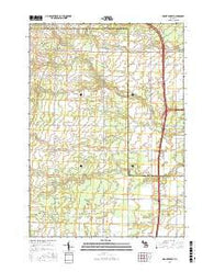Mount Forest Michigan Current topographic map, 1:24000 scale, 7.5 X 7.5 Minute, Year 2016
