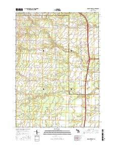 Mount Forest Michigan Current topographic map, 1:24000 scale, 7.5 X 7.5 Minute, Year 2016