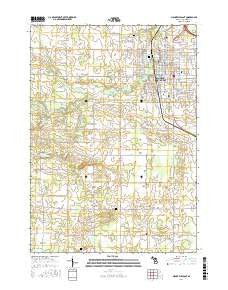 Mount Pleasant Michigan Current topographic map, 1:24000 scale, 7.5 X 7.5 Minute, Year 2016