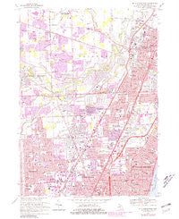 Mt Clemens West Michigan Historical topographic map, 1:24000 scale, 7.5 X 7.5 Minute, Year 1968