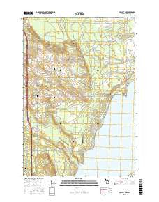 Mullett Lake Michigan Current topographic map, 1:24000 scale, 7.5 X 7.5 Minute, Year 2017