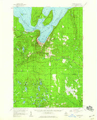 Munising Michigan Historical topographic map, 1:62500 scale, 15 X 15 Minute, Year 1958