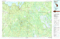 Munising Michigan Historical topographic map, 1:100000 scale, 30 X 60 Minute, Year 1983