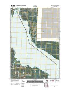Munuscong NE Michigan Historical topographic map, 1:24000 scale, 7.5 X 7.5 Minute, Year 2011