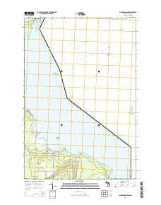 Munuscong NE Michigan Historical topographic map, 1:24000 scale, 7.5 X 7.5 Minute, Year 2014