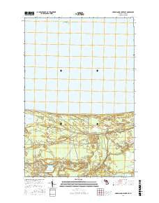 Muskallonge Lake East Michigan Current topographic map, 1:24000 scale, 7.5 X 7.5 Minute, Year 2017