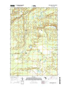 Muskallonge Lake SE Michigan Historical topographic map, 1:24000 scale, 7.5 X 7.5 Minute, Year 2014