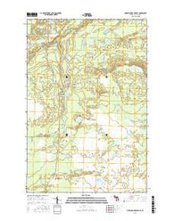 Muskallonge Lake SE Michigan Current topographic map, 1:24000 scale, 7.5 X 7.5 Minute, Year 2017