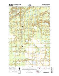 Muskallonge Lake SE Michigan Current topographic map, 1:24000 scale, 7.5 X 7.5 Minute, Year 2017