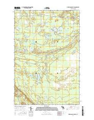 Muskallonge Lake SW Michigan Current topographic map, 1:24000 scale, 7.5 X 7.5 Minute, Year 2017