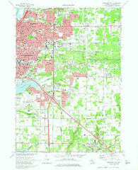 Muskegon East Michigan Historical topographic map, 1:24000 scale, 7.5 X 7.5 Minute, Year 1972
