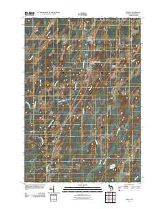 Nadeau Michigan Historical topographic map, 1:24000 scale, 7.5 X 7.5 Minute, Year 2011