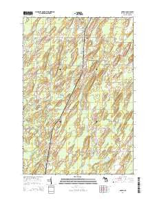 Nadeau Michigan Historical topographic map, 1:24000 scale, 7.5 X 7.5 Minute, Year 2014