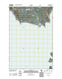 Nahma Michigan Historical topographic map, 1:24000 scale, 7.5 X 7.5 Minute, Year 2011