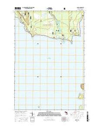 Nahma Michigan Current topographic map, 1:24000 scale, 7.5 X 7.5 Minute, Year 2016