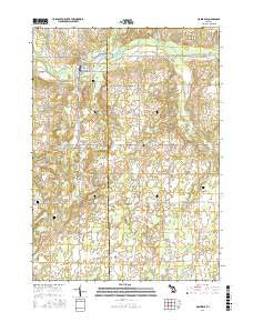 Nashville Michigan Current topographic map, 1:24000 scale, 7.5 X 7.5 Minute, Year 2016