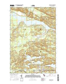 Negaunee SW Michigan Current topographic map, 1:24000 scale, 7.5 X 7.5 Minute, Year 2017