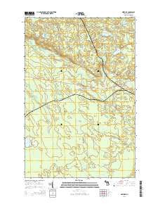 Nestoria Michigan Historical topographic map, 1:24000 scale, 7.5 X 7.5 Minute, Year 2014