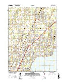New Haven Michigan Current topographic map, 1:24000 scale, 7.5 X 7.5 Minute, Year 2017