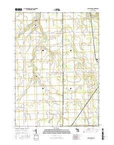New Lothrop Michigan Current topographic map, 1:24000 scale, 7.5 X 7.5 Minute, Year 2016
