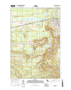 Newberry Michigan Current topographic map, 1:24000 scale, 7.5 X 7.5 Minute, Year 2017