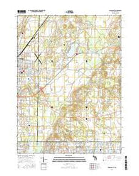 Niles East Michigan Current topographic map, 1:24000 scale, 7.5 X 7.5 Minute, Year 2016