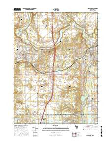 Niles West Michigan Current topographic map, 1:24000 scale, 7.5 X 7.5 Minute, Year 2016