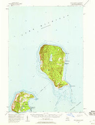 North Manitou Michigan Historical topographic map, 1:62500 scale, 15 X 15 Minute, Year 1956