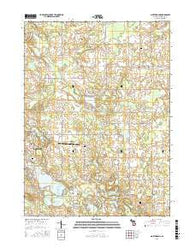 North Adams Michigan Current topographic map, 1:24000 scale, 7.5 X 7.5 Minute, Year 2016