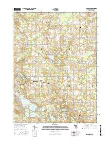North Adams Michigan Current topographic map, 1:24000 scale, 7.5 X 7.5 Minute, Year 2016